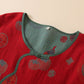 Oriental Style Gourd Persimmon Cotton Sleepwear - image 2