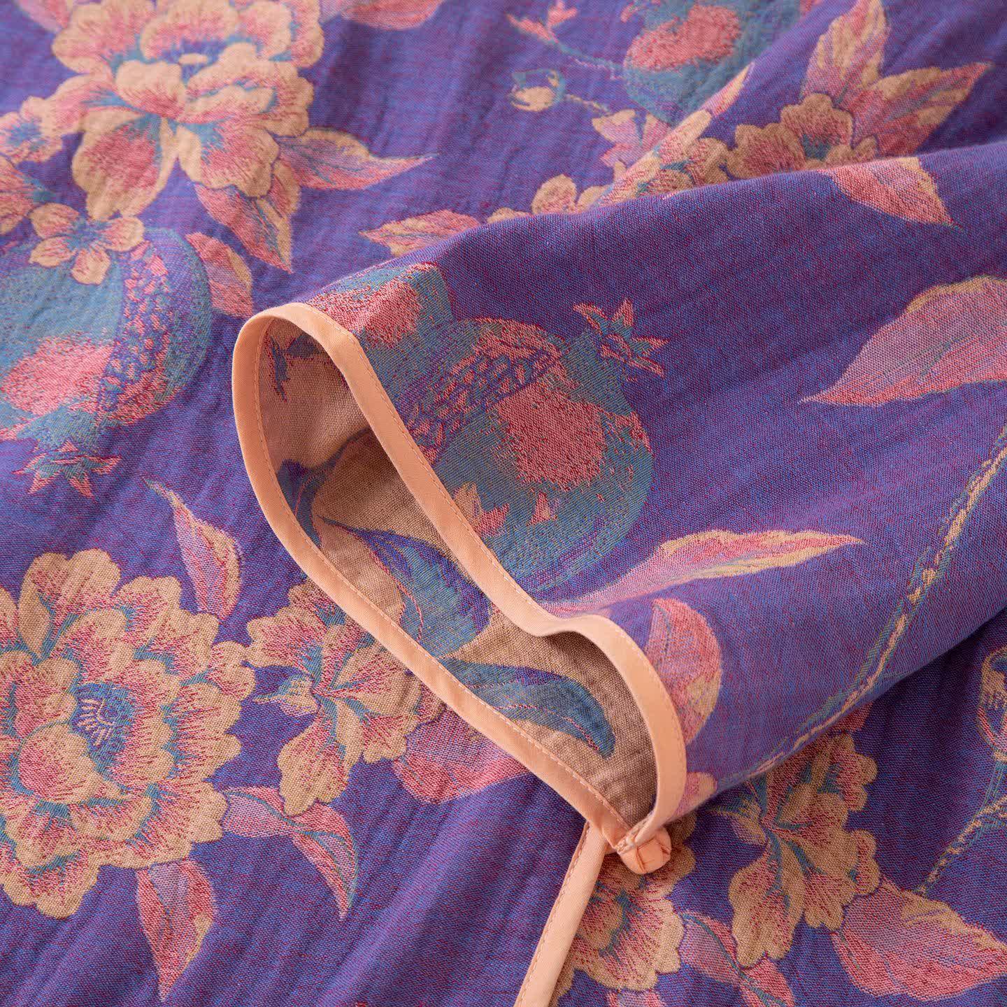 Oriental Style Peony Pomegranate Cotton Sleepwear - image 5