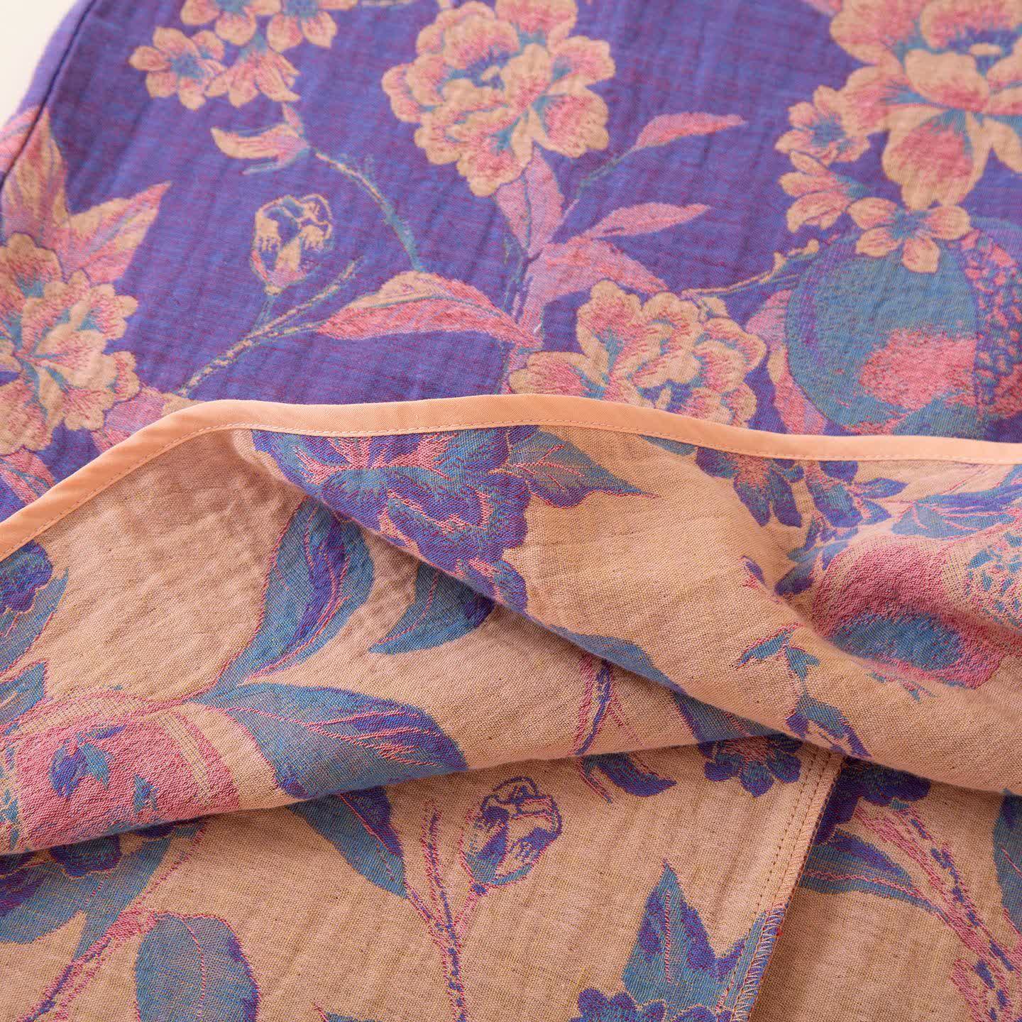 Oriental Style Peony Pomegranate Cotton Sleepwear - image 9