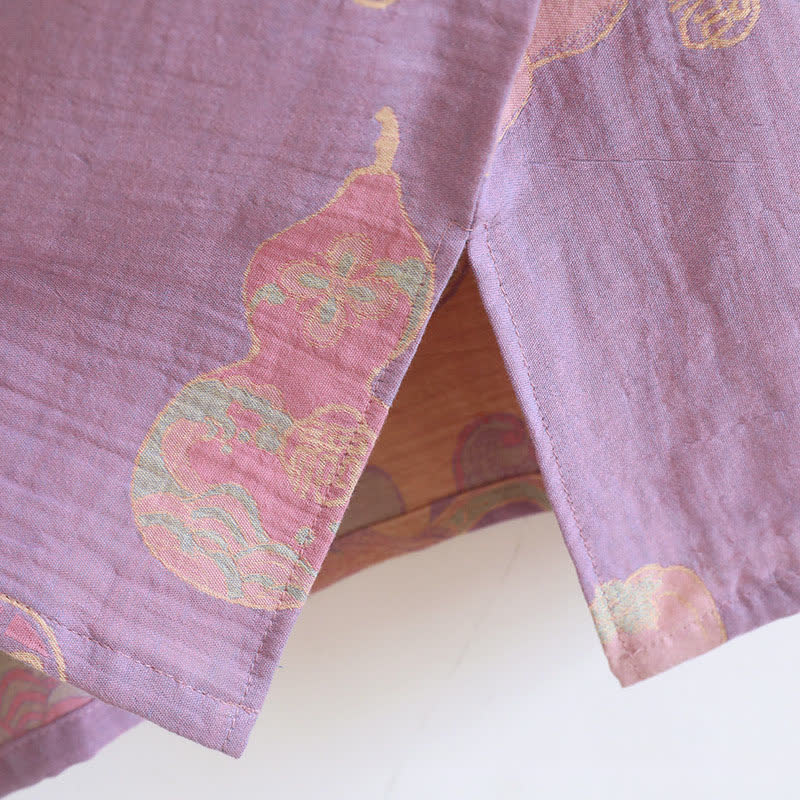 Gourd Pure Cotton Gauze Loose Nightdress - image 8