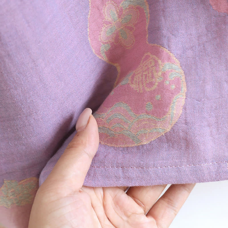Gourd Pure Cotton Gauze Loose Nightdress - image 7
