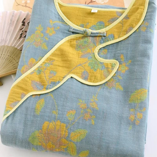 Floral Pure Cotton Gauze Loose Nightdress - image 2