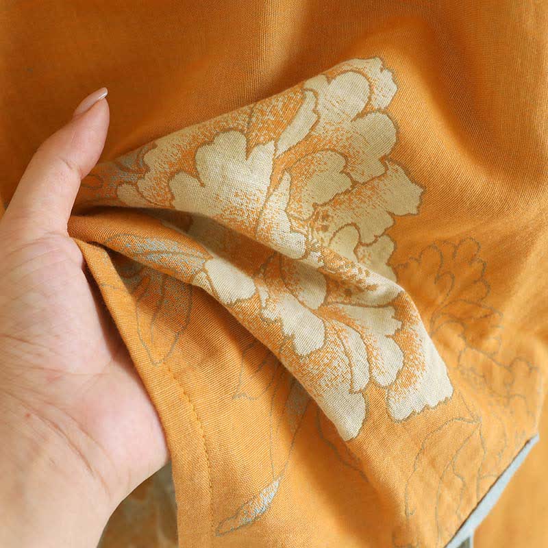 Peony Butterfly Jacquard Cotton Gauze Pajamas - image 8