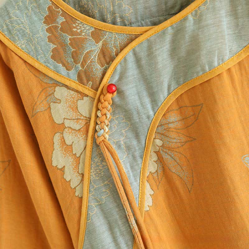 Peony Butterfly Jacquard Cotton Gauze Pajamas - image 4