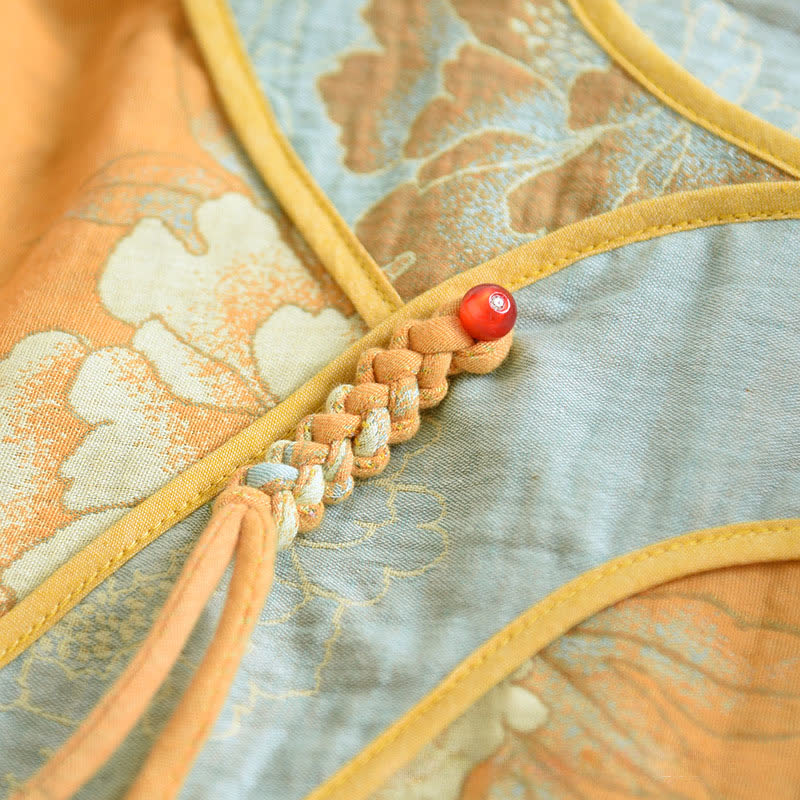 Peony Butterfly Jacquard Cotton Gauze Pajamas - image 6