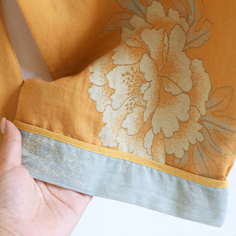 Peony Butterfly Jacquard Cotton Gauze Pajamas - image 8