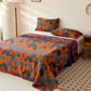Botanical Leaf Cotton Gauze Jacquard Bedspread - image 2