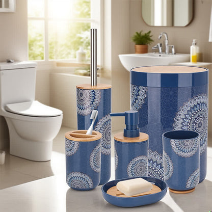 Mandala Boho Bathroom Accessory Set(6PCS) - Set(6PCS) - image 1