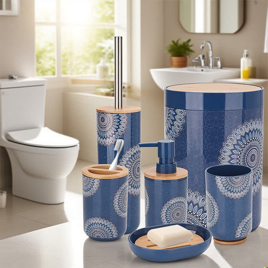 Mandala Boho Bathroom Accessory Set(6PCS) - Set(6PCS) - image 1