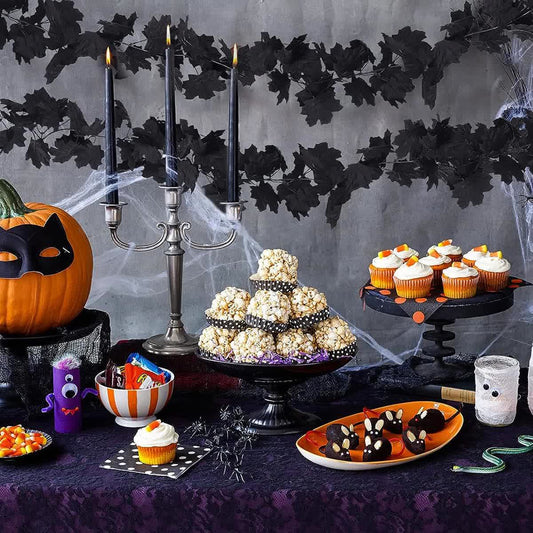 Halloween Black Artificial Maple Leaf Garland - image 2