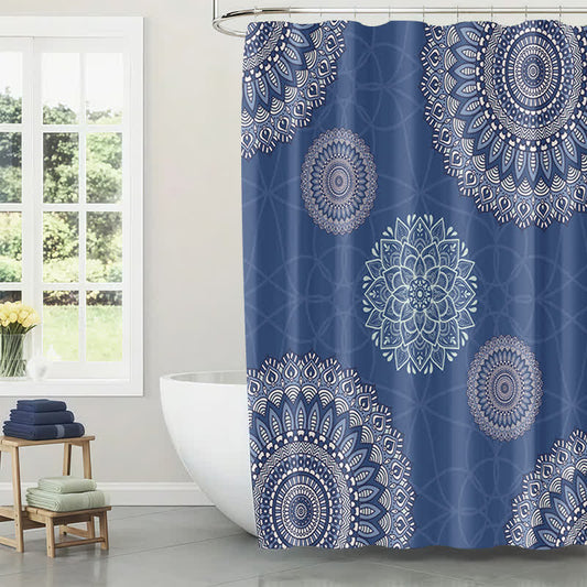 Retro Mandala Spa Shower Curtain - 71" x 79" - image 1