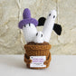 Halloween Crochet Potted Plant Ornament - Ghost - 3PCS - 16" x 2" - image 10