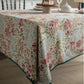 Vintage Pink Lily Jacquard Tablecloth - image 6