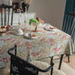 Vintage Pink Lily Jacquard Tablecloth - image 5