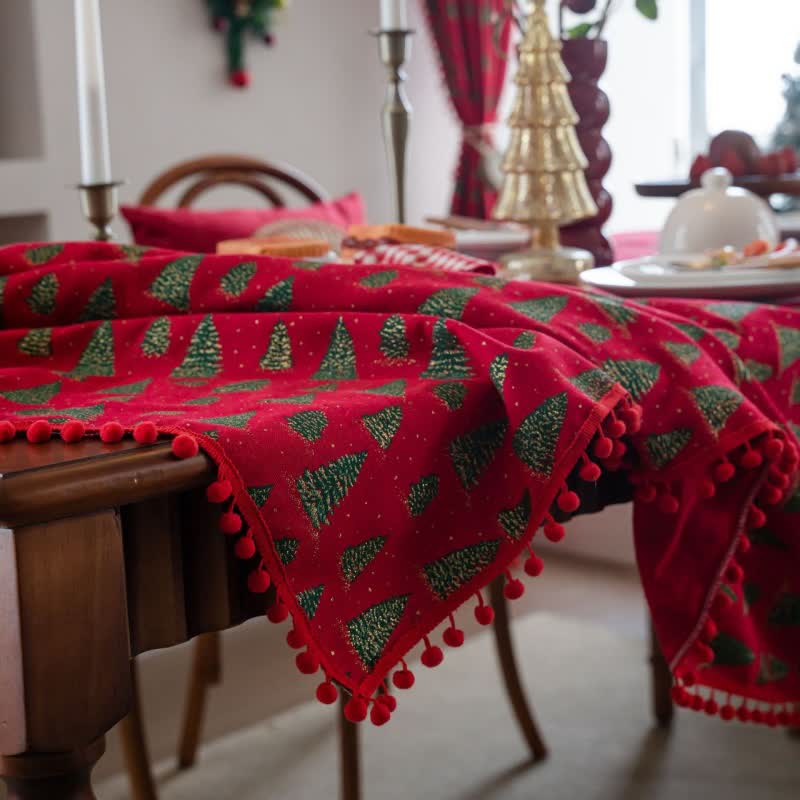 Christmas Fir Tree Print Tablecloth - image 4