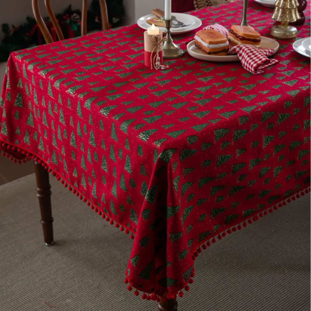 Christmas Fir Tree Print Tablecloth - image 3