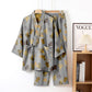 Ginkgo Cotton Gauze Kimono Loungewear Set - Light Gray - XL - image 24