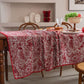 Red Butterfly Floral Jacquard Tablecloth - image 4