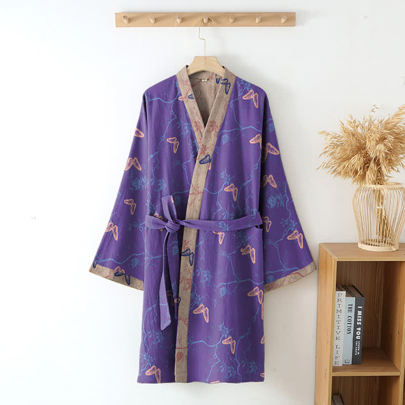 Butterfly Cotton Gauze Kimono Robe - image 2