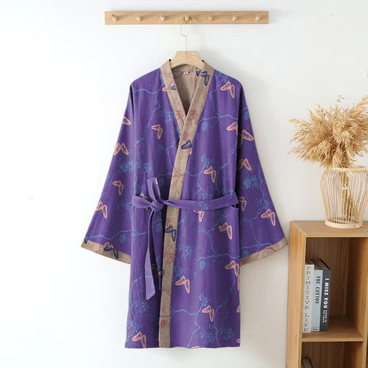 Butterfly Cotton Gauze Kimono Robe - image 2