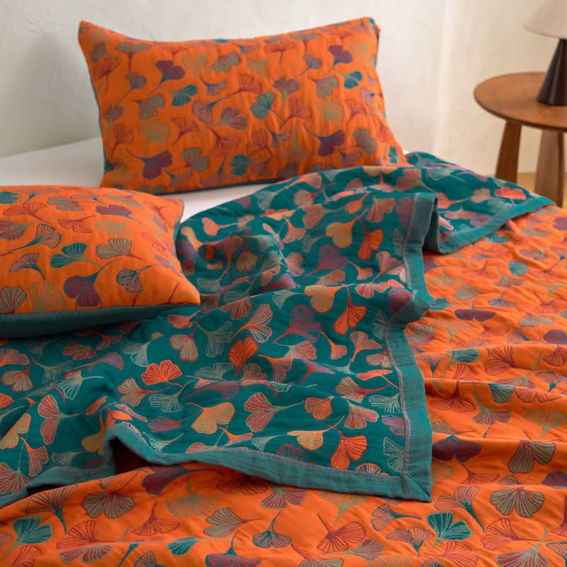Ginkgo Biloba Organic Cotton Quilt - image 30
