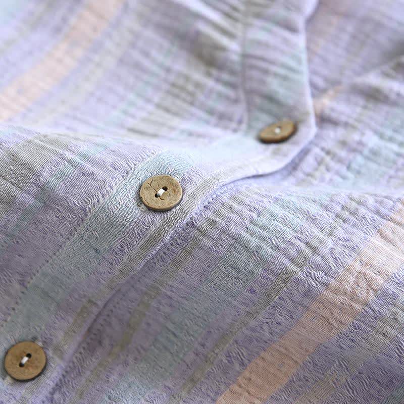 Striped Cotton Gauze Loungewear Set - image 12