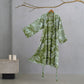 Monstera Print Cotton Gauze Kimono Robe - Light Green - XL - image 8