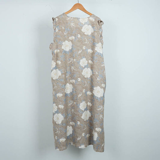 Camellia Ruffle Trim Cotton Sleeveless Nightdress - image 2