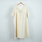 Beige Ruffle Cotton Short Sleeve Nightdress - image 2