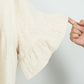 Beige Ruffle Cotton Short Sleeve Nightdress - image 5