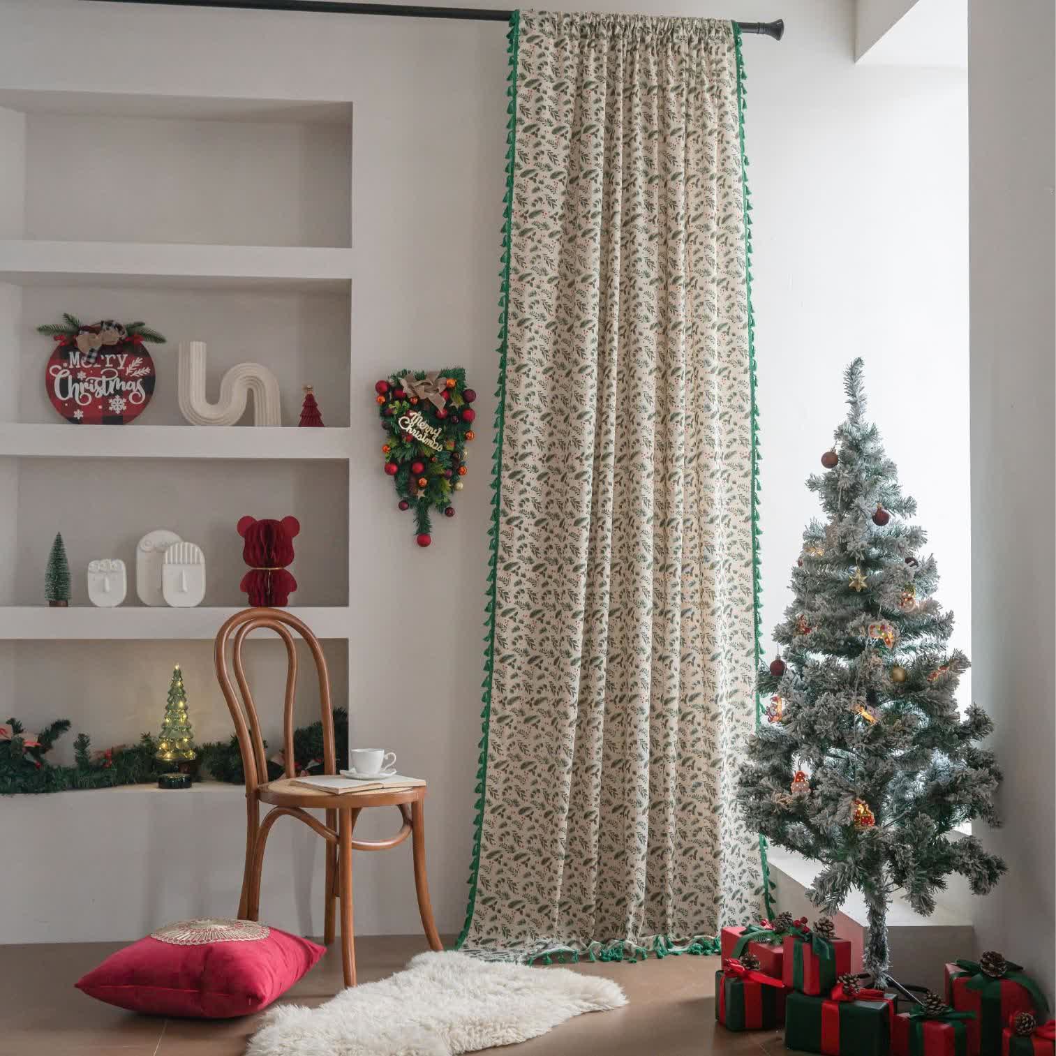 Pine Needle Berry Light Filtering Curtain - image 3