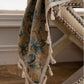 Rustic Blue Floral Light Filtering Curtain - image 6