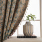 Rustic Blue Floral Light Filtering Curtain - image 4