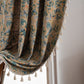 Rustic Blue Floral Light Filtering Curtain - image 5