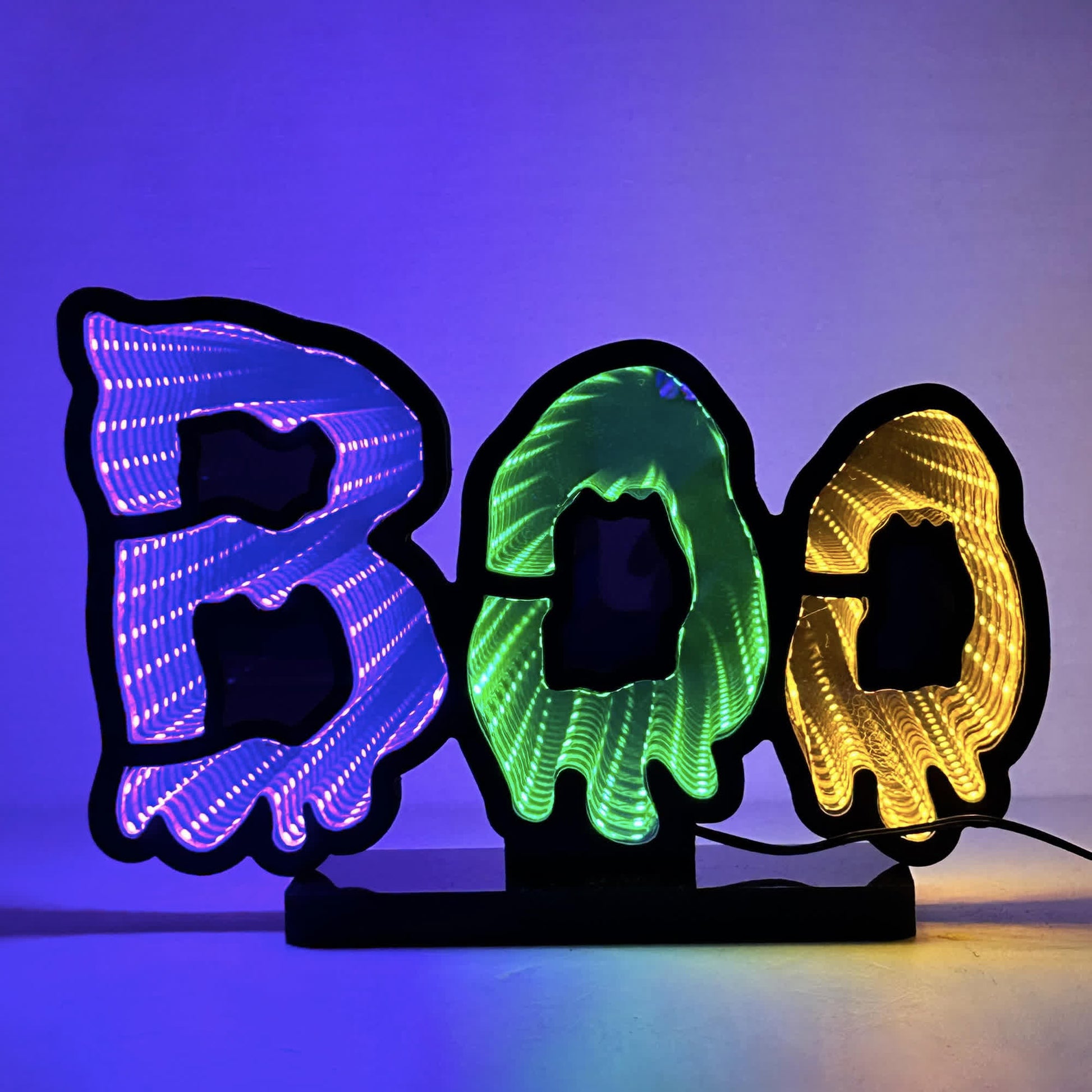 3D  "BOO" Infinity Lights Home Decoration - image 4