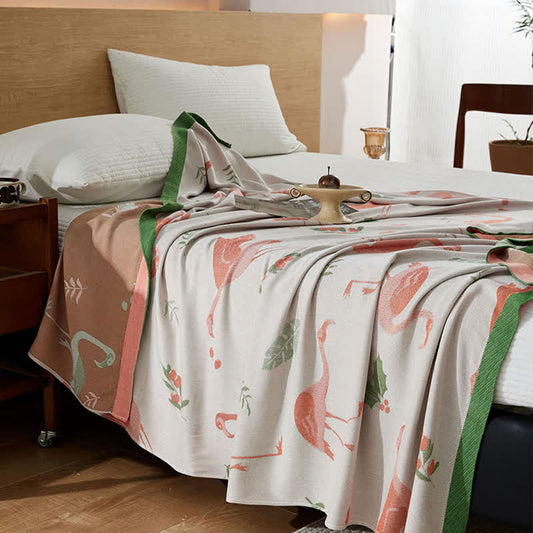 Flamingo Print Cooling Sheet Bedspread - Queen - image 1