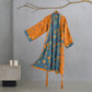 Ginkgo Biloba Cotton Gauze Kimono Robe - Orange - 2XL - image 11