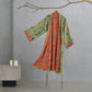 Ginkgo Biloba Cotton Gauze Kimono Robe - Green - XL - image 16