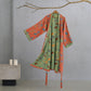 Ginkgo Biloba Cotton Gauze Kimono Robe - Red - XL - image 19