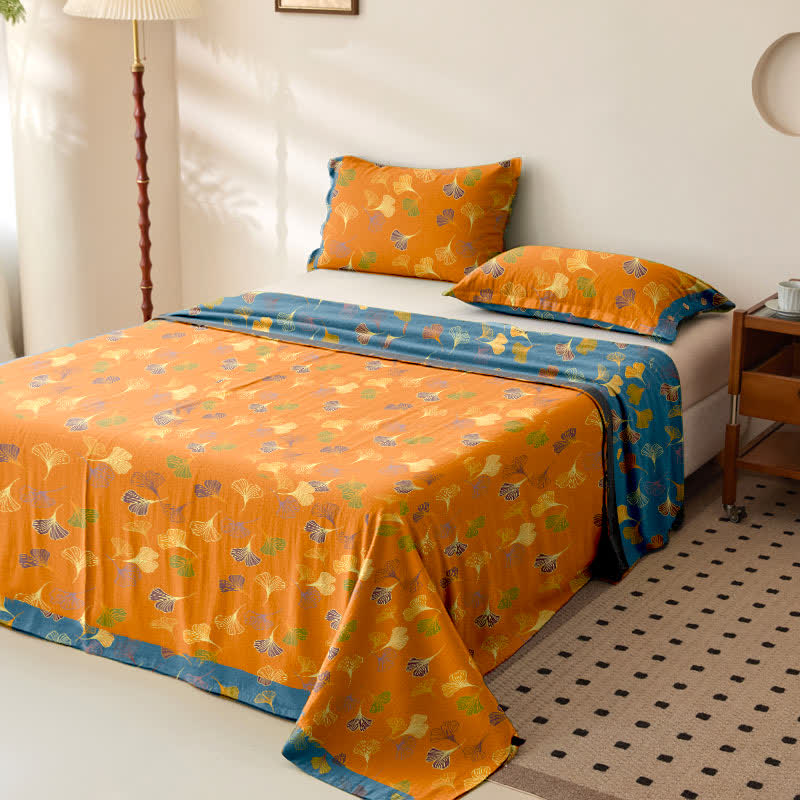 Ginkgo Biloba Cotton Jacquard Sheet Bedspread - image 6