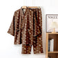 Ginkgo Organic Cotton Kimono Loungewear Set - Brown - XL - image 26