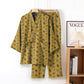 Ginkgo Organic Cotton Kimono Loungewear Set - Yellow & Grey - XL - image 14
