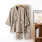 Ginkgo Organic Cotton Kimono Loungewear Set - Coffee - XL - image 23
