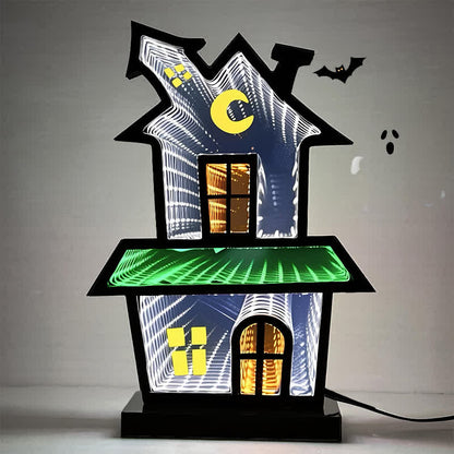 3D House Infinity Lights Halloween Decoration - 3PCS - 2"W x 7"L x 10"H - image 4