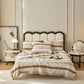  Double Layer Striped Print Sherpa Blanket - Camel - 79"W x 90"L - image 13