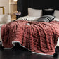 Textured Striped Jacquard Throw Blanket - Wine - Queen - image 8