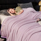 Minimalist Style Solid Color Blanket - Light Purple - King - image 21