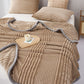Solid Color Striped Plush Throw Blanket - image 15