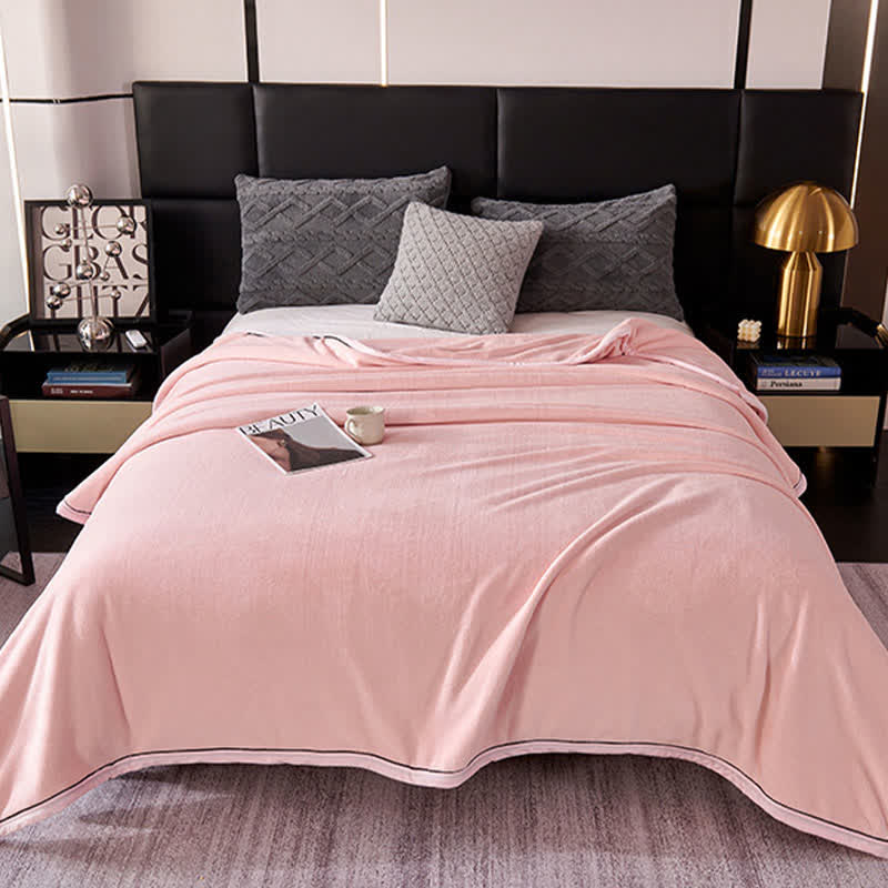 Minimalist Style Solid Color Blanket - image 10