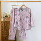 Tulip Cotton Gauze Jacquard Loungewear Set - Pink - XL - image 5